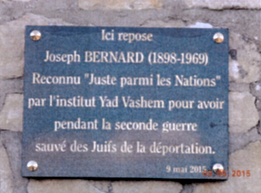 Plaque Joseph bernard