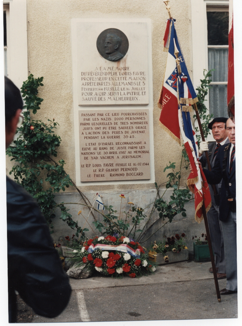 Plaque commémorative louis Favre