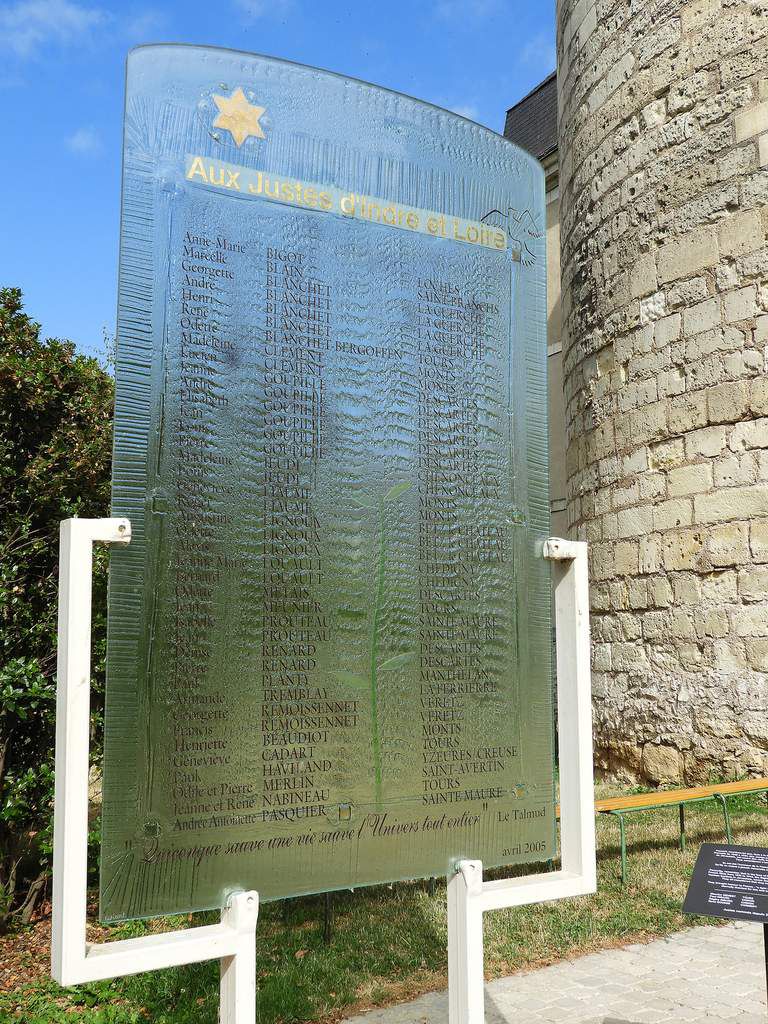 Plaque des Justes à Tours