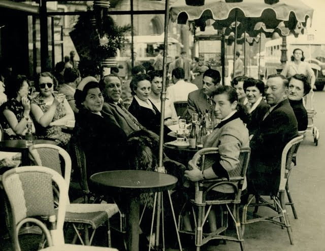 Paris 1960 Léone Sarrade Khoudy avec la fmaille Heftman