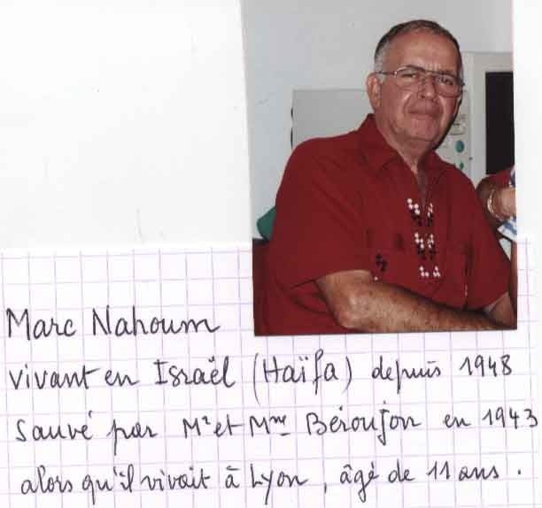 Marc NAHOUM, le sauvé