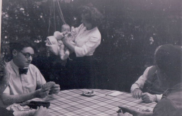 Elvire Bodenheimer et son fils Bobby dans les années 50 à Gagny