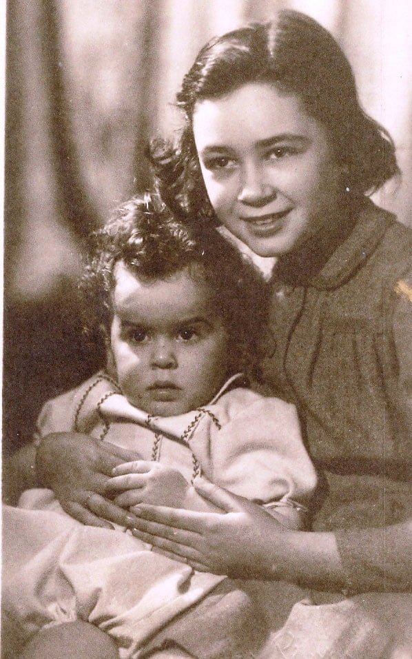 Reine et Marc enfants en 1945
