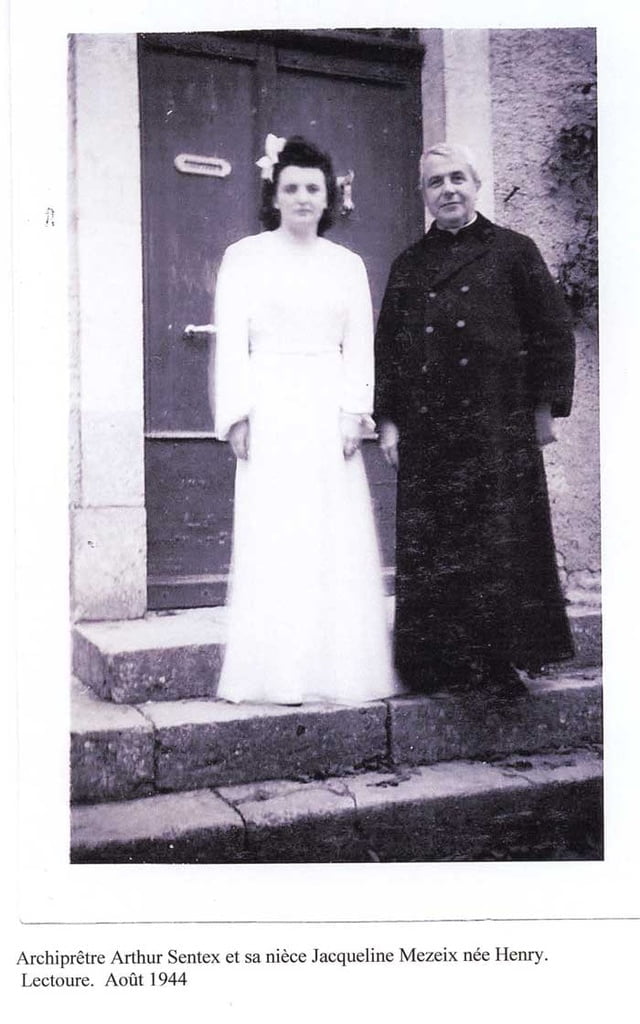 août 1944, Arthur Sentex & sa nièce Jacqueline Mezeix née Henry