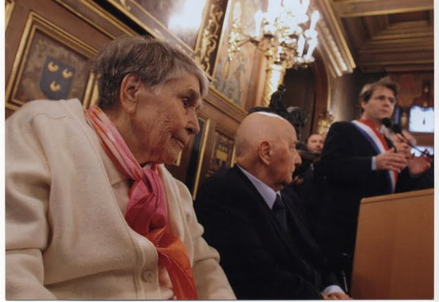 Pierre MERLIN (91 ans) et sa femme Odile (89 ans) le jour de la cérémonie à Orléans le 8 janvier 2006