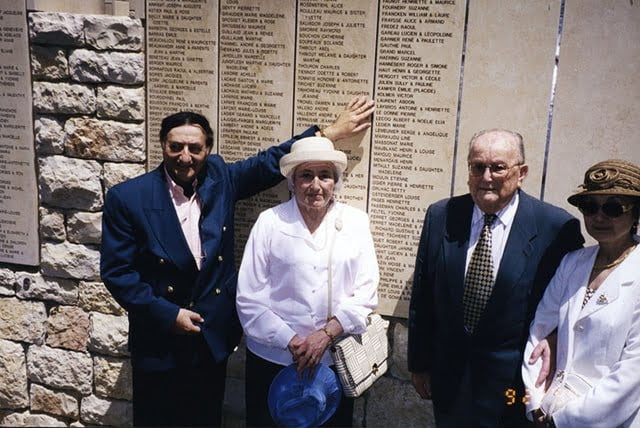 27 avril 1999 cérémonie en l'honneur d'Antoine & Henriette Laybros à Yad vashem 