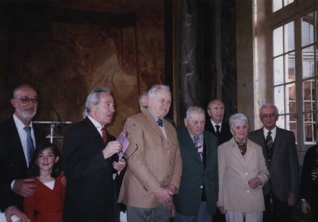 De droite à gauche Mme ALTER témoin, René BOUCHARD, Yvette BOUCHARD, M. Gérard FOLUS (pdt de la licra)