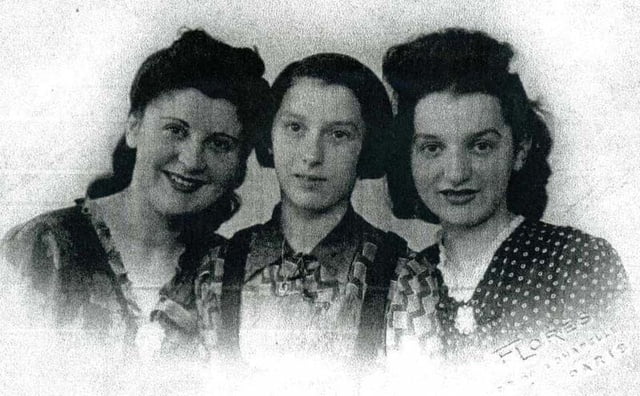 De gauche à droite Elsa Medman épouse Lesueur Madeleine Medman et Marcelle Medman 