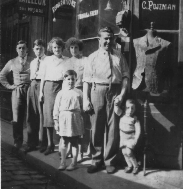 1935 à Paris, Famille Pojzmann avec leurs ouvriers
