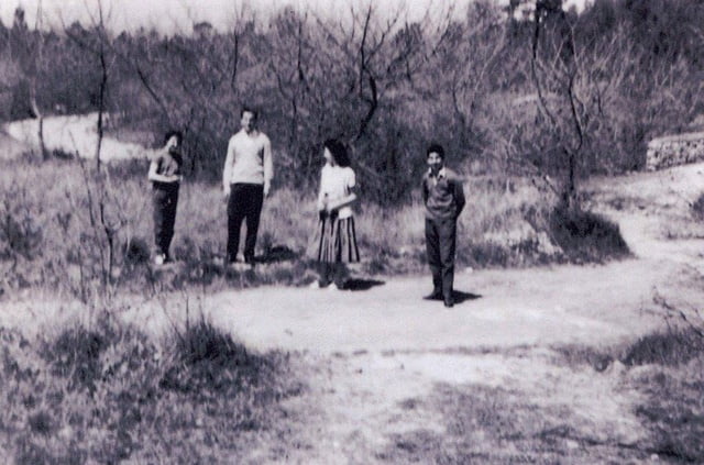 Béatrice Mayer, Claude Giribone et Sylvain Giribone en 1958 