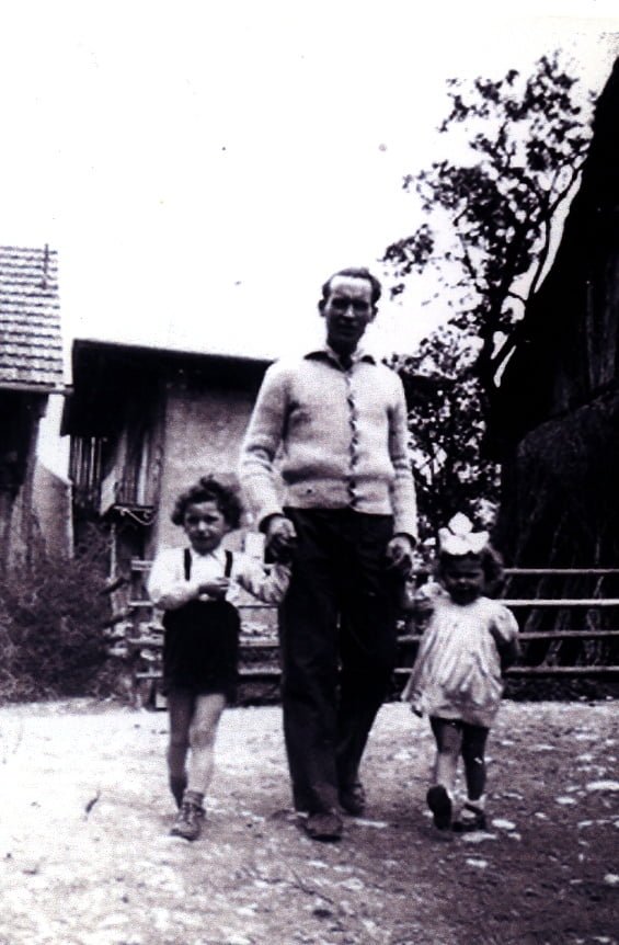 Georges GAUDIN et ses enfants Raymond & Michèle