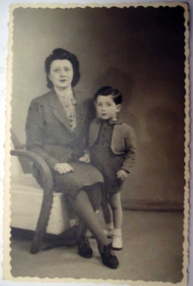 Sylvain Zylberberg et sa mère 1941