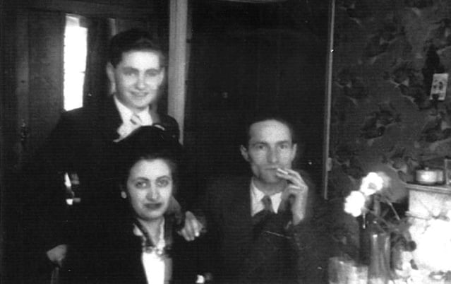 Ida Petit, Jean Barret le jour de leur mariage décembre 1945 avec Jean Claude Pecker