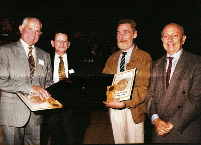 De gauche à droite: Raymond Epineau, Albert Rab, Bernard Chérot, Avi Pazner