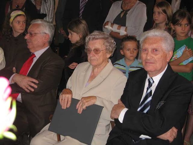 Françoise Ciron et Georges Kolebka à sa droite
