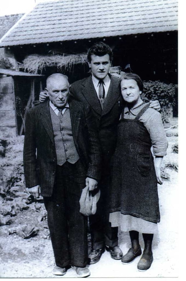 en 1954 Henri GROSMAN avec Paul et Fernande LECOMTE