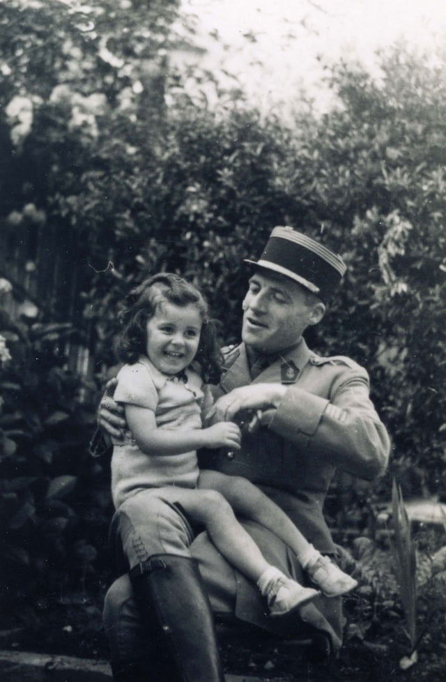 Pierre Genevey avec son enfant