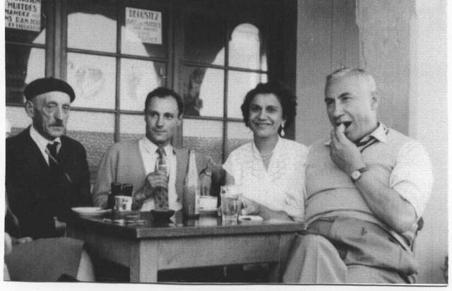 Alphonse SOUBESTE, Jean-Paul SOUBESTE, Henriette et Moïse COHEN (parents de Denise et Claudine)