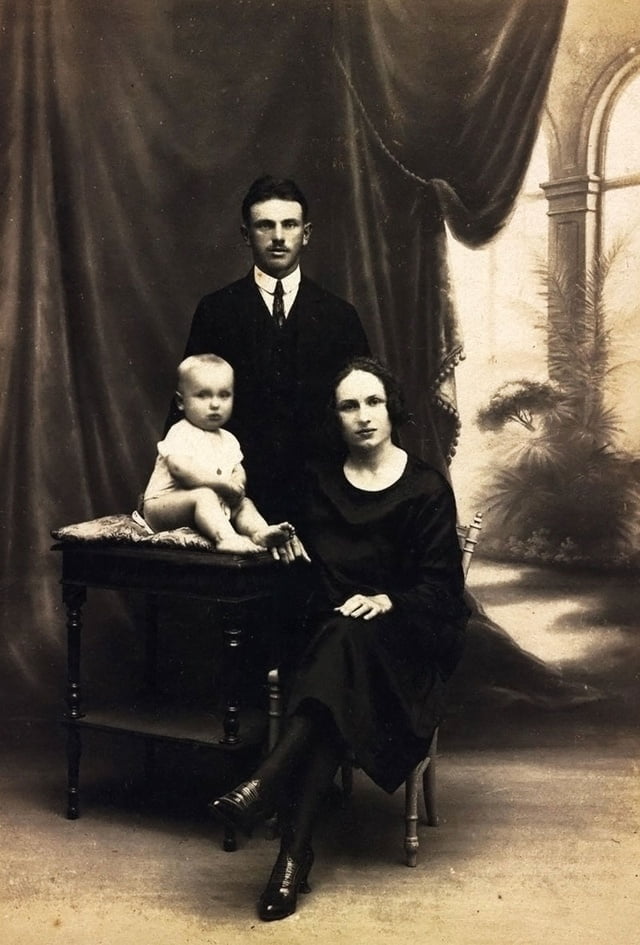 Paul, Alice et Guy Chevalier en 1925