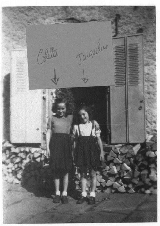 Colette et Jacqueline en 1943 à Allanche