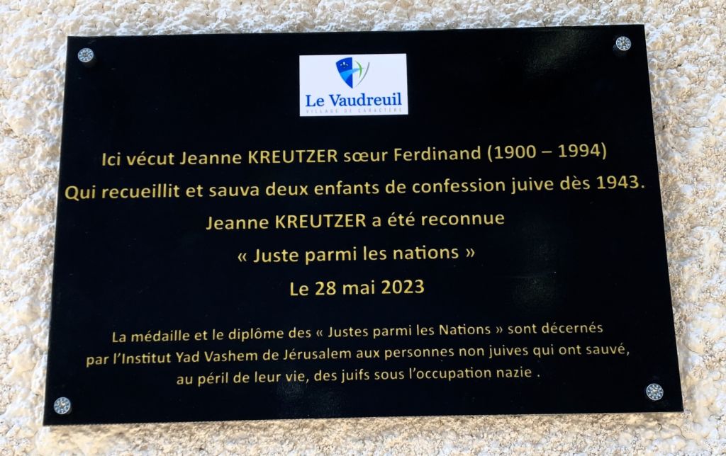 Plaque Jeanne Kreutzer