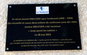 Plaque Jeanne Kreutzer