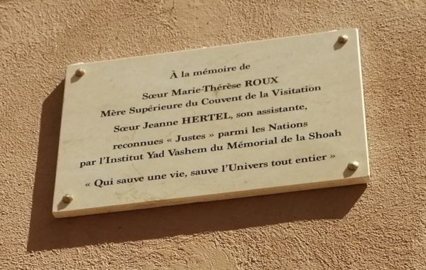Plaque Sœur Roux et Sœur Hertel