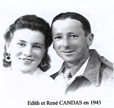 Edith et René Candas en 1945