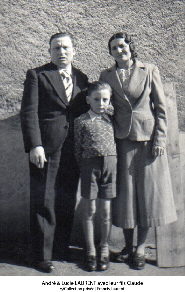 André et Lucienne Laurent avec leur fils Claude