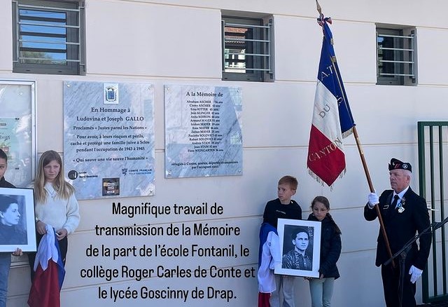 Cérémonie inauguration à Contes