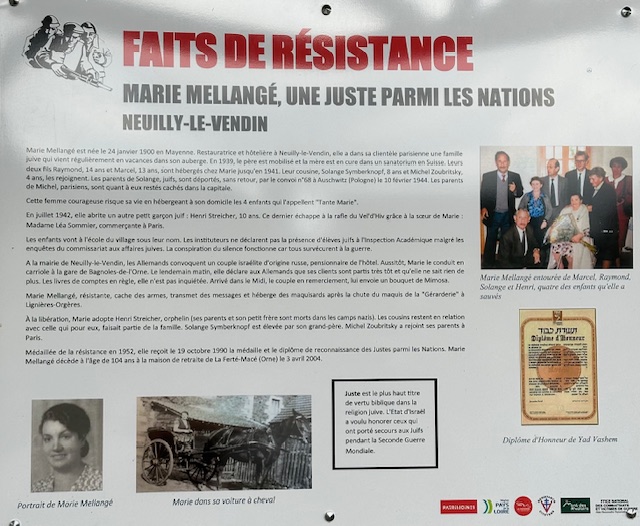 Plaque Mellangé sur la Mairie de Neuilly le Vendin