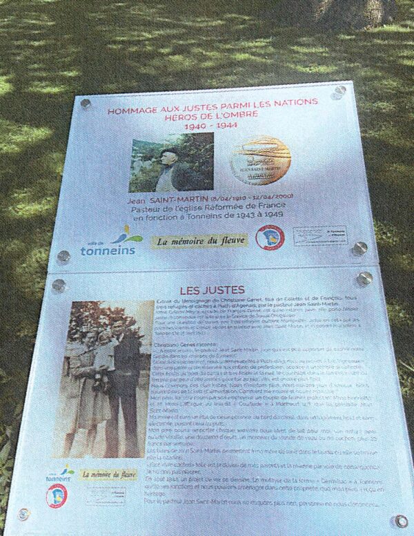 Stèle Pasteur Saint Martin