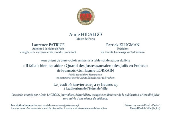 invitation Table Ronde